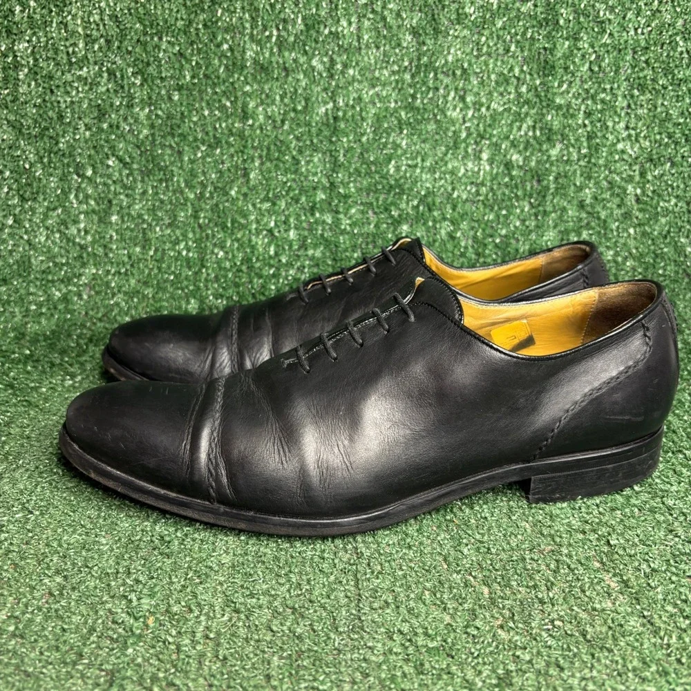 Oliver Sweeney Blake Stitched Leather Cap Toe Oxford Dress Shoe Black Mens Sz 11